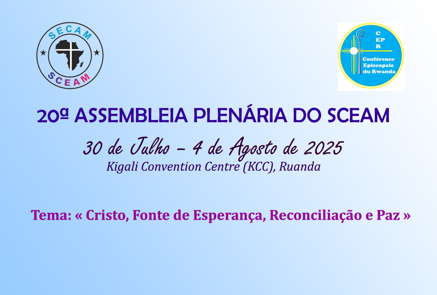 SCEAM Realizará a sua 20ª Assembleia Plenária em Kigali